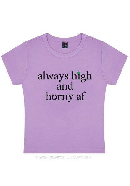 Always High Y2K Baby Tee Cherrykitten