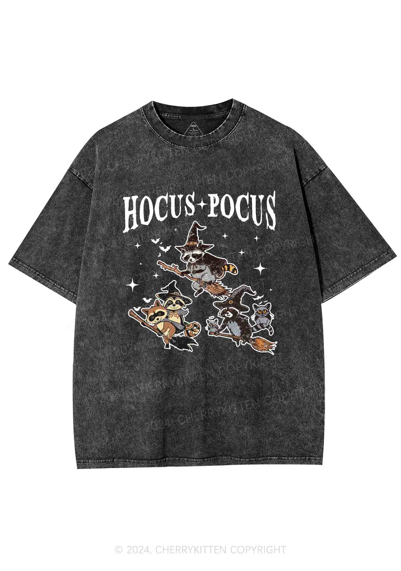 Halloween Hocus Pocus Y2K Washed Tee Cherrykitten