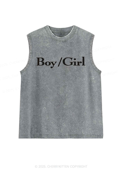 Boy Or Girl Y2K Washed Tank Cherrykitten