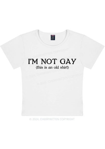 I'm Not Gay Y2K Baby Tee Cherrykitten