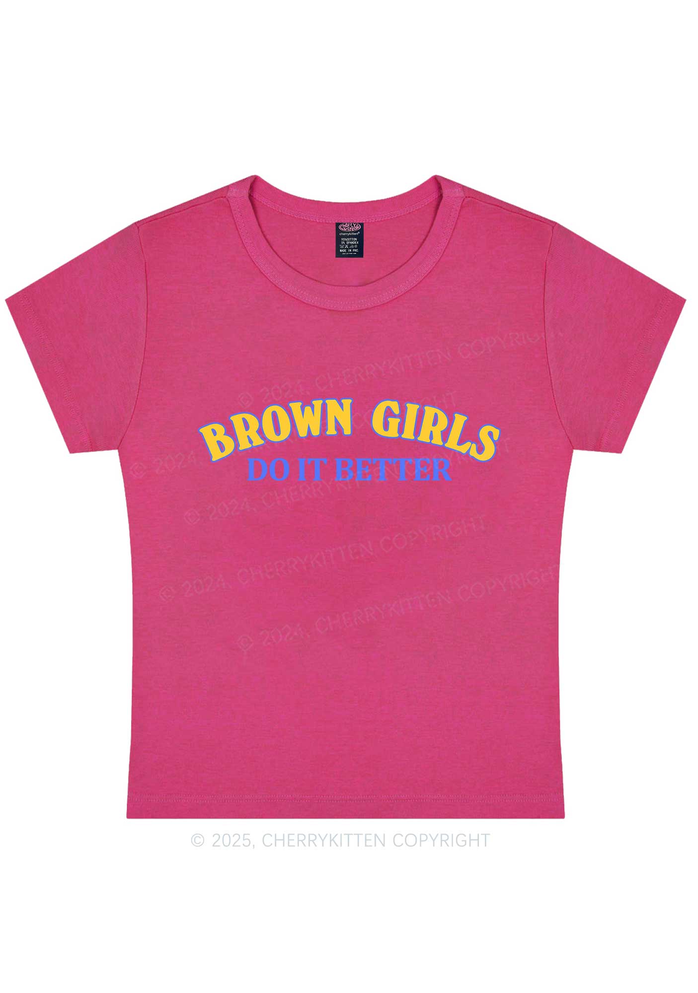 Brown Girls Do It Better Y2K Baby Tee Cherrykitten