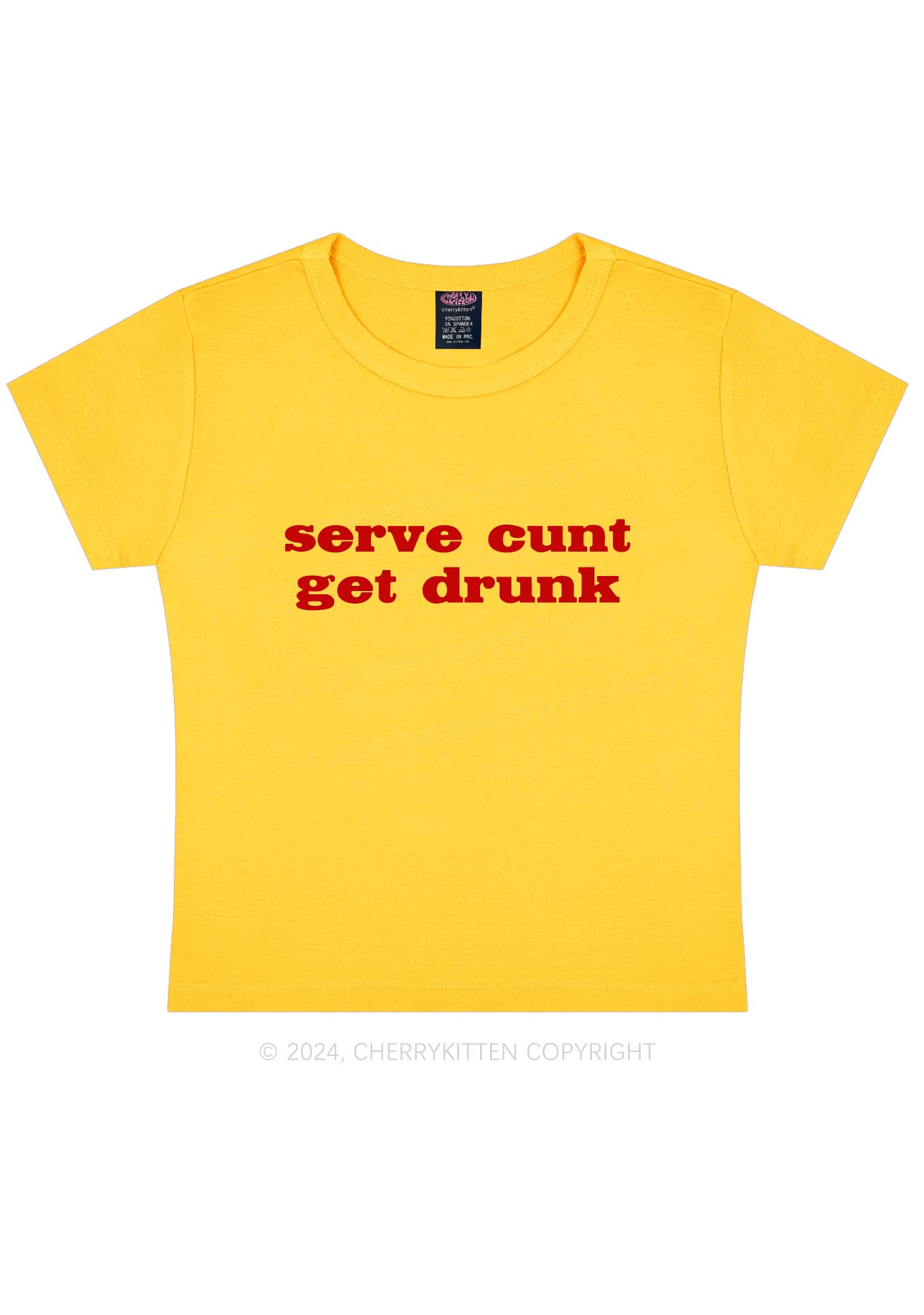 Serve Cxxt Get Drunk Y2K Baby Tee Cherrykitten