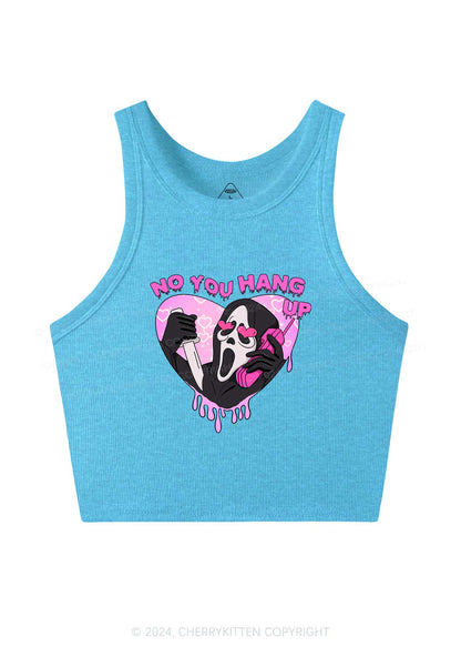 No You Hang Up Y2K Valentine's Day Crop Tank Top Cherrykitten