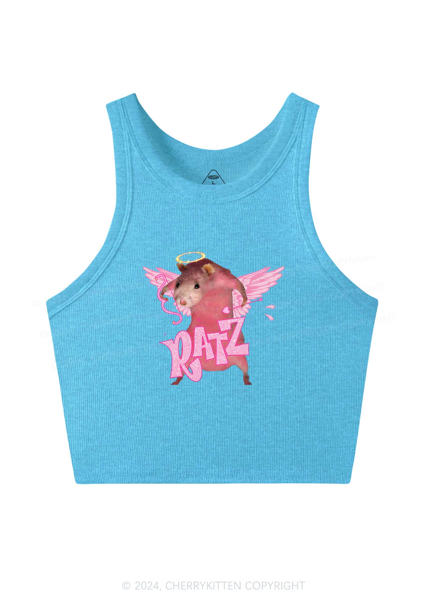 Cupid Rat Y2K Valentine's Day Crop Tank Top Cherrykitten