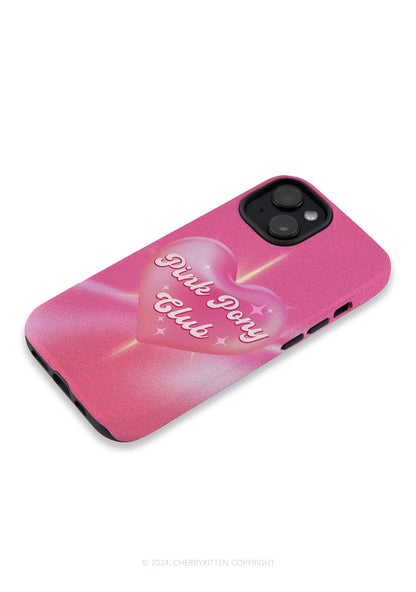 Pink Heart Pony Club Y2K Phone Case Cherrykitten