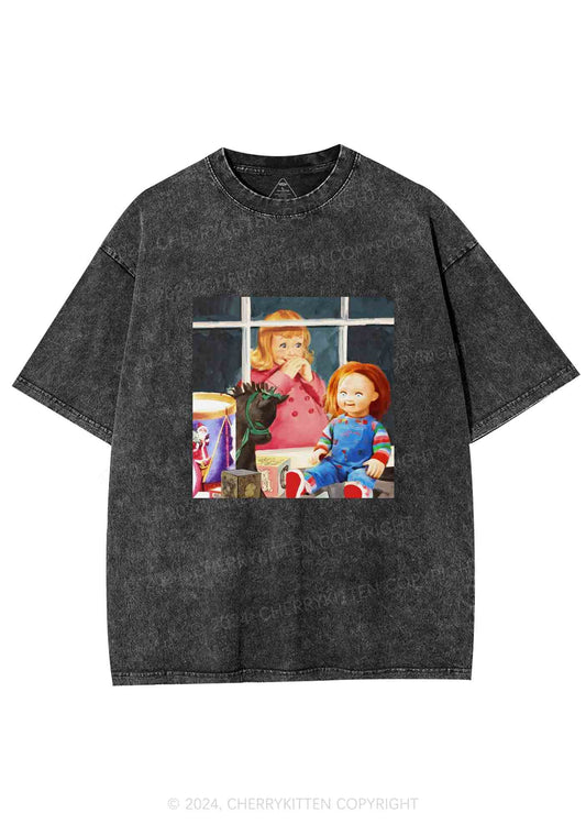 Halloween Chucky Y2K Washed Tee Cherrykitten