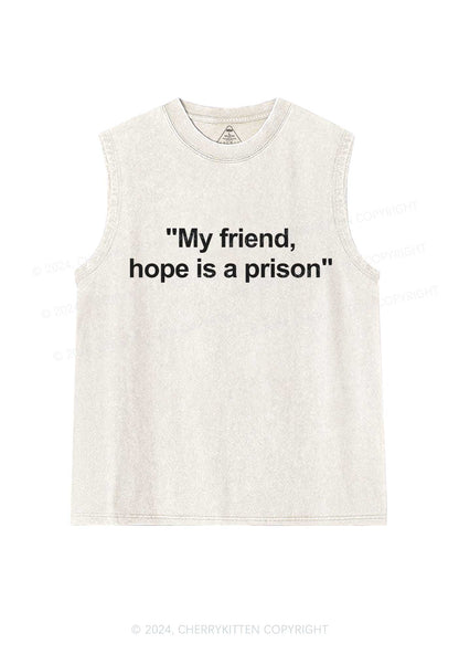 Hope Is A Prison Y2K Washed Tank Cherrykitten