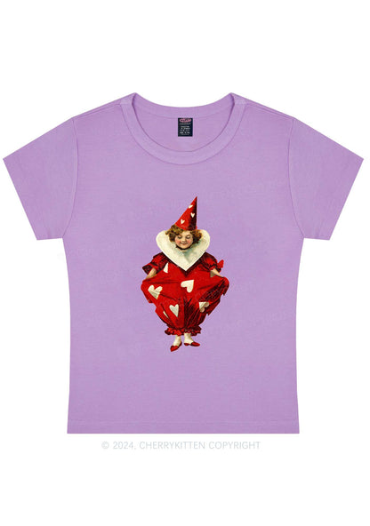 Heart Jester Y2K Valentine's Day Baby Tee Cherrykitten