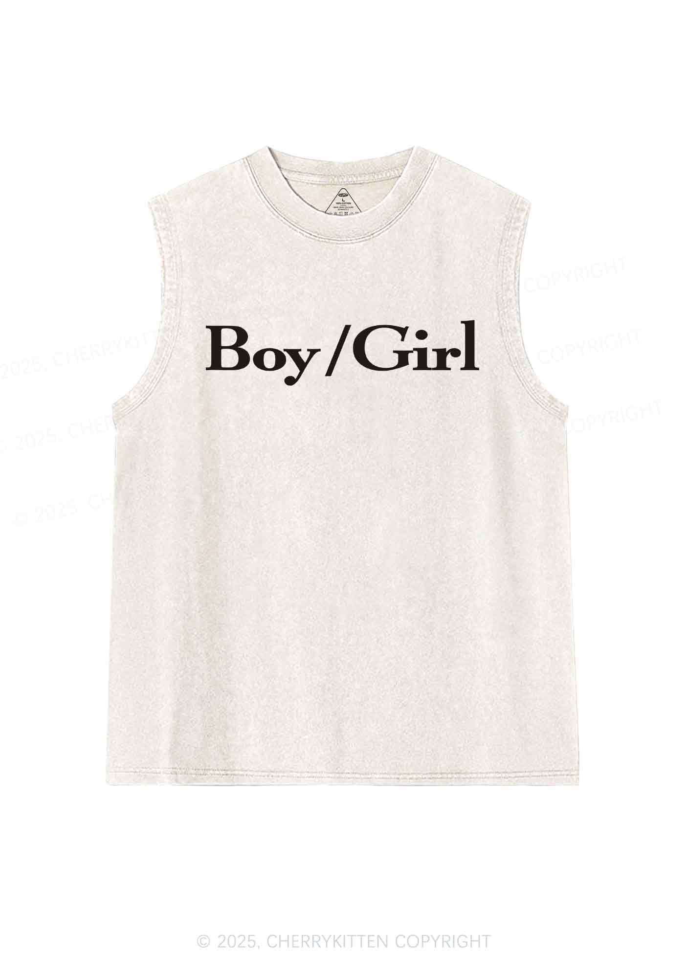 Boy Or Girl Y2K Washed Tank Cherrykitten