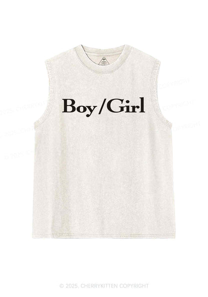 Boy Or Girl Y2K Washed Tank Cherrykitten