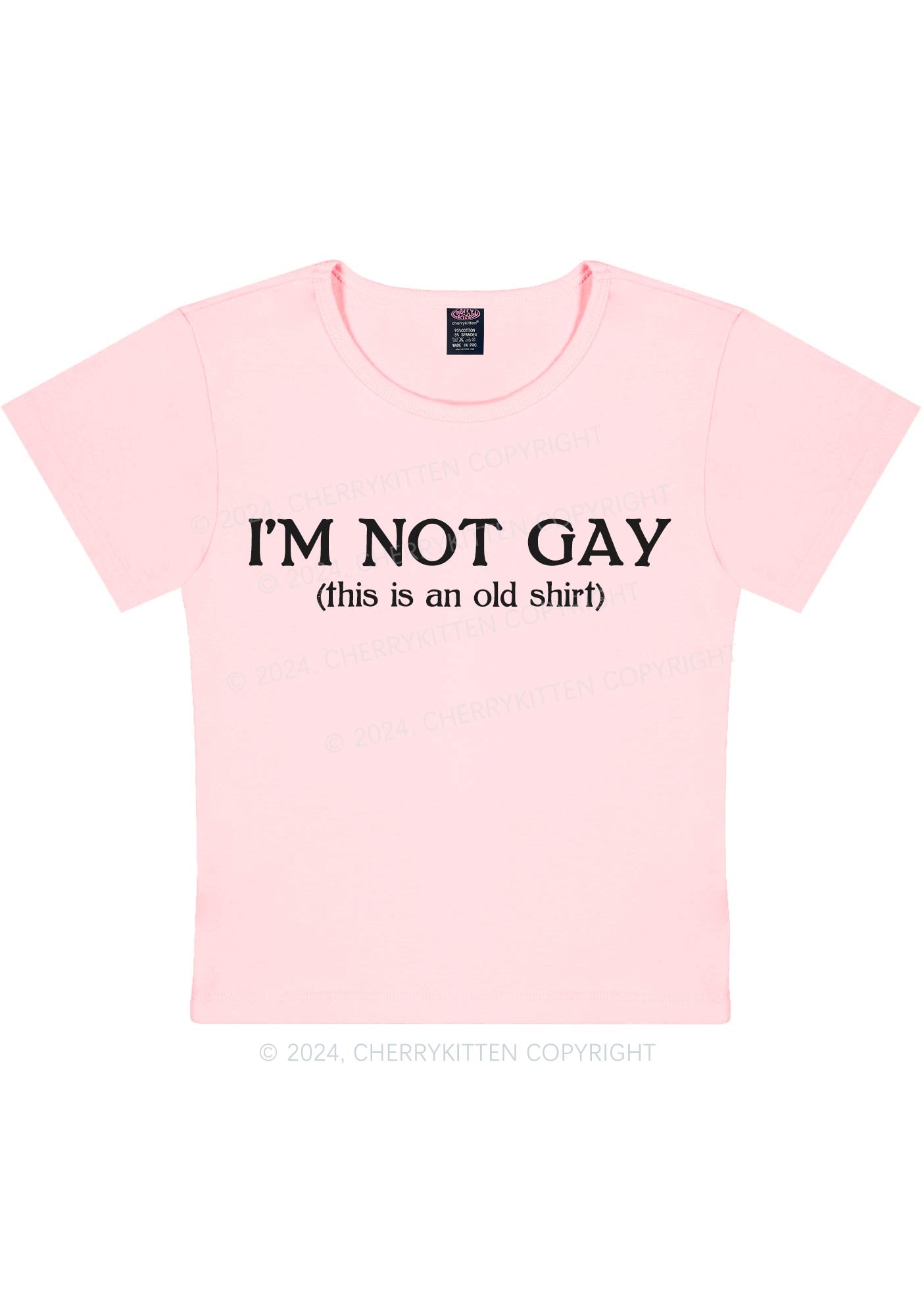 I'm Not Gay Y2K Baby Tee Cherrykitten