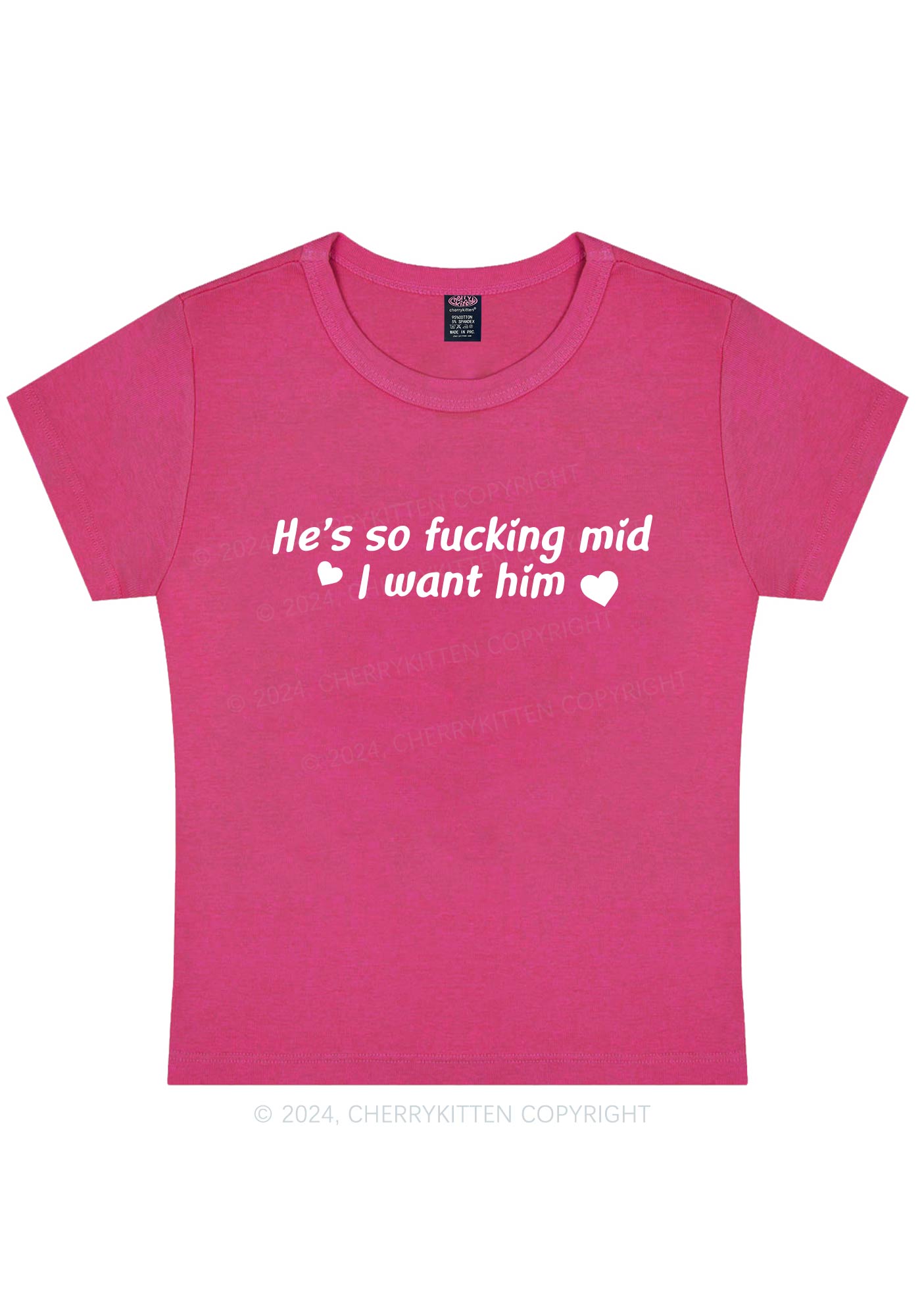 I Want Him Y2K Baby Tee Cherrykitten