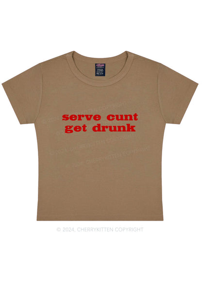 Serve Cxxt Get Drunk Y2K Baby Tee Cherrykitten