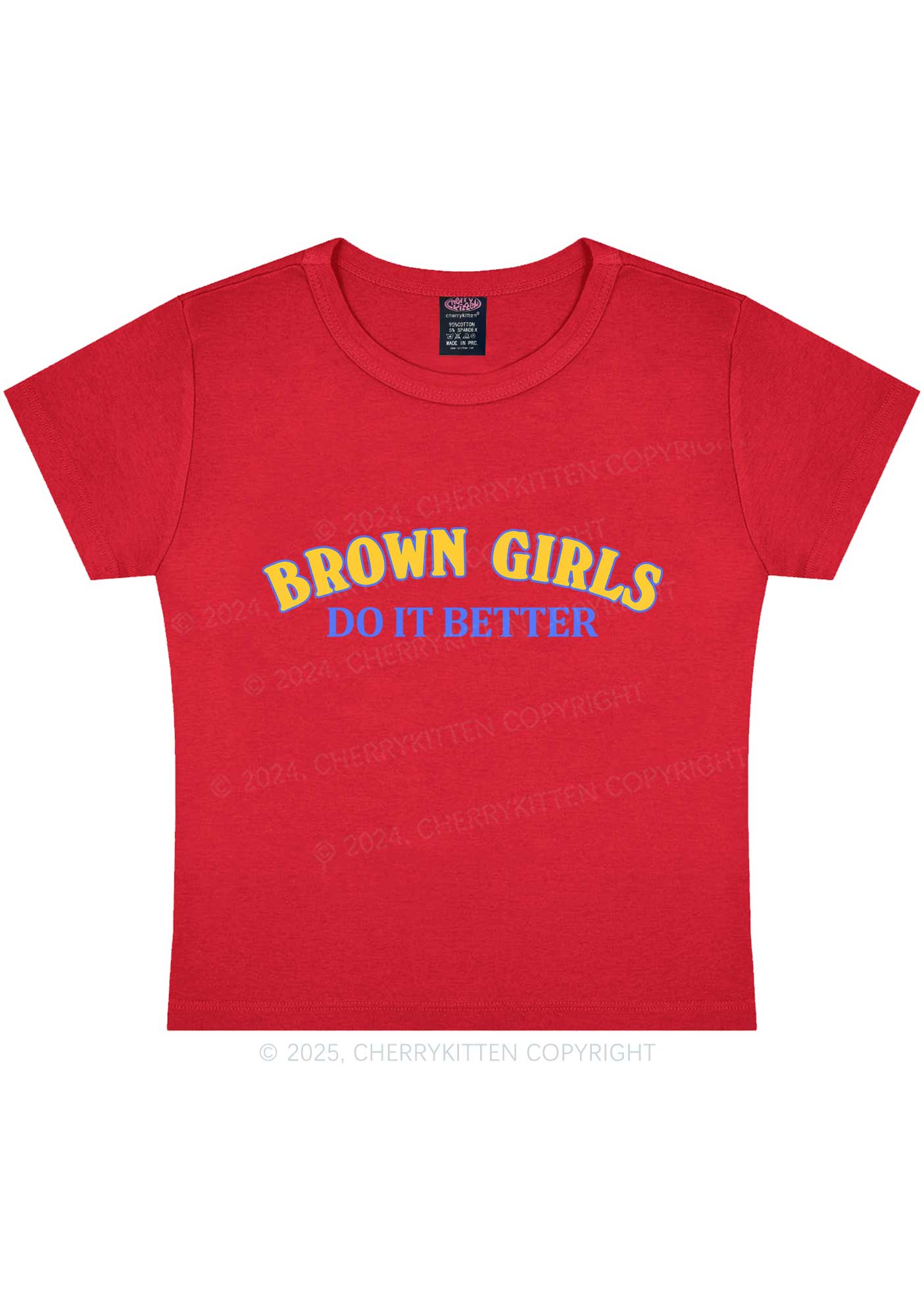 Brown Girls Do It Better Y2K Baby Tee Cherrykitten