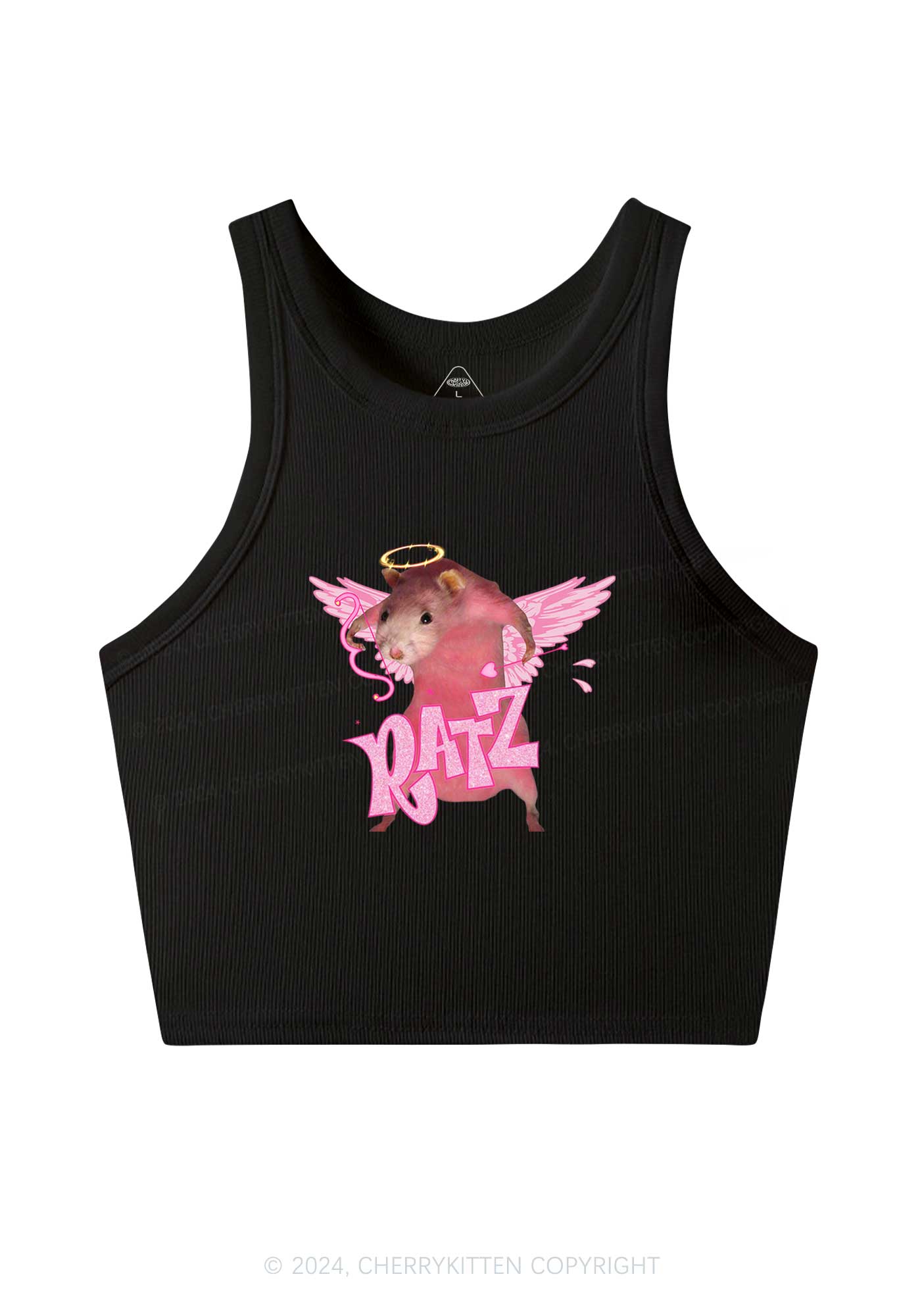 Cupid Rat Y2K Valentine's Day Crop Tank Top Cherrykitten