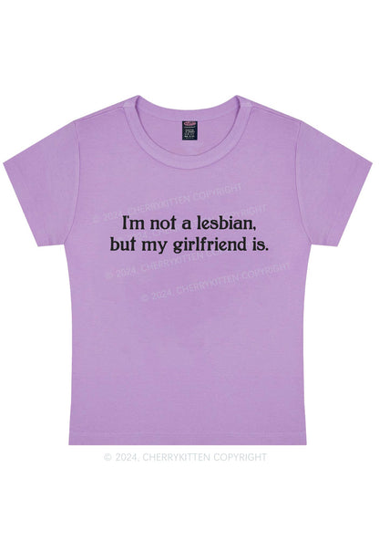 My Girlfriend Is Lesbian Y2K Baby Tee Cherrykitten