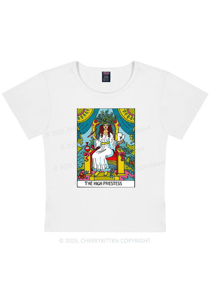 The High Priestess Y2K Baby Tee Cherrykitten