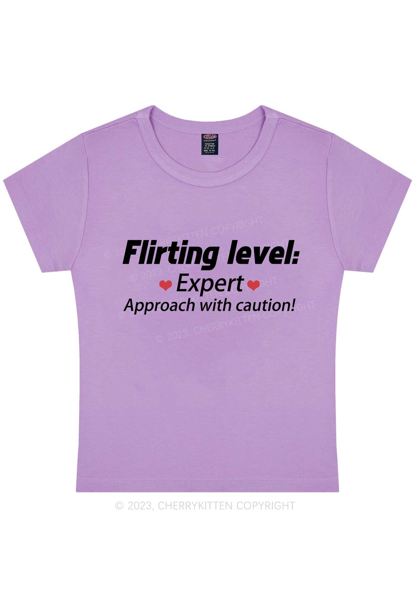 Curvy Flirting Expert Y2K Baby Tee Cherrykitten