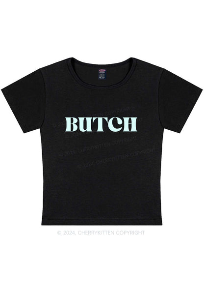 Curvy Butch Y2K Baby Tee Cherrykitten