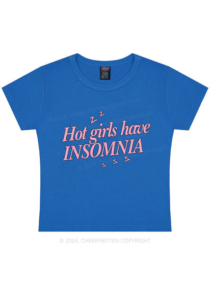 Hot Girls Have Insomnia Y2K Baby Tee Cherrykitten