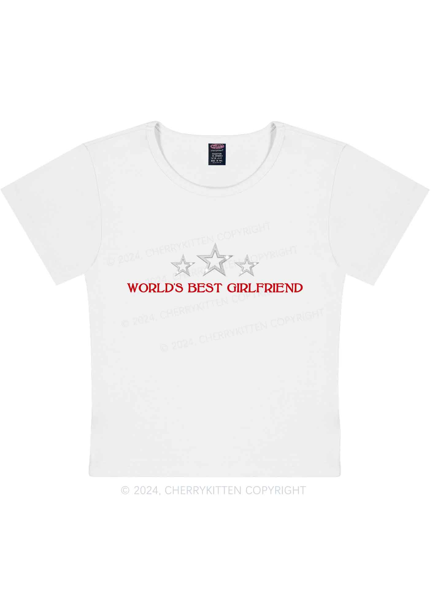 World's Best Girlfriend Y2K Baby Tee Cherrykitten