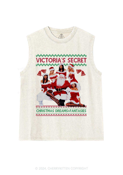 Christmas Dreams Fantasies Y2K Washed Tank Cherrykitten