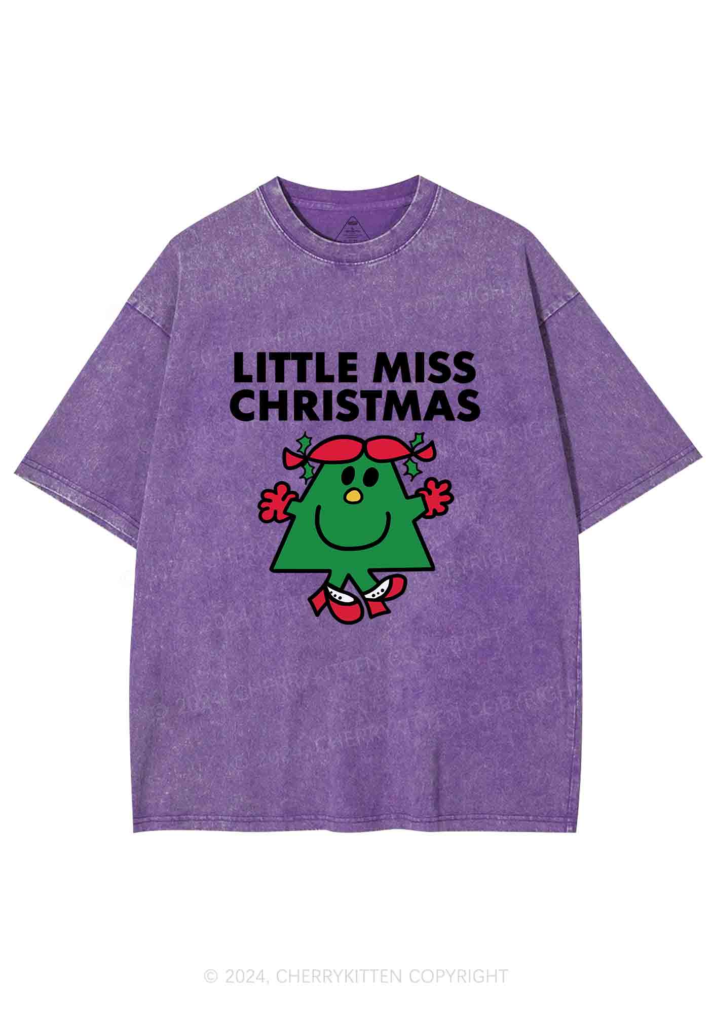 Christmas Little Miss Y2K Washed Tee Cherrykitten