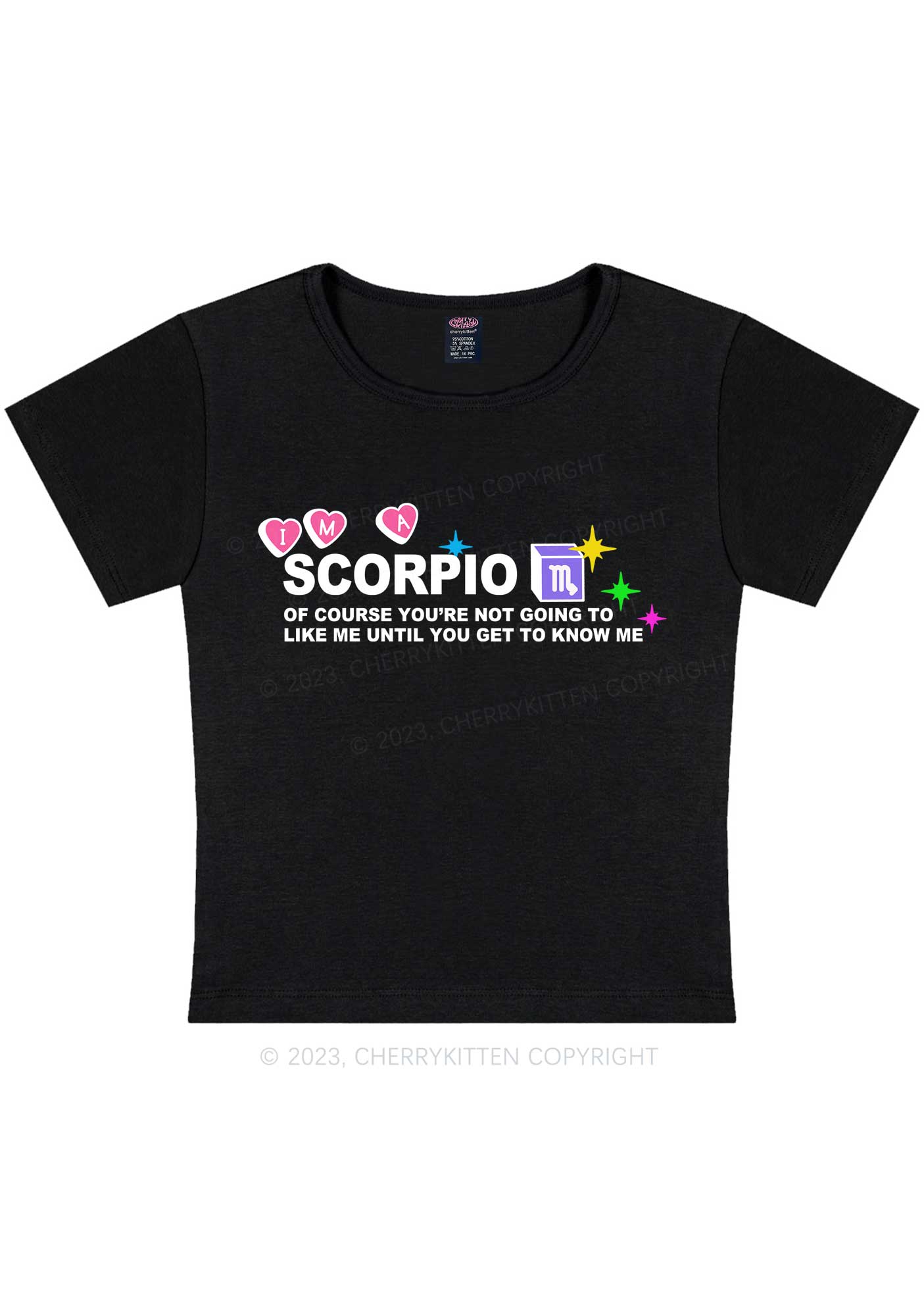 I'm A Scorpio Y2K Baby Tee Cherrykitten