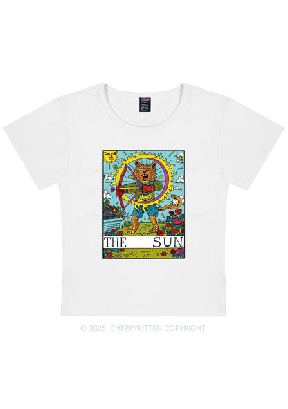 The Sun Cat Y2K Baby Tee Cherrykitten