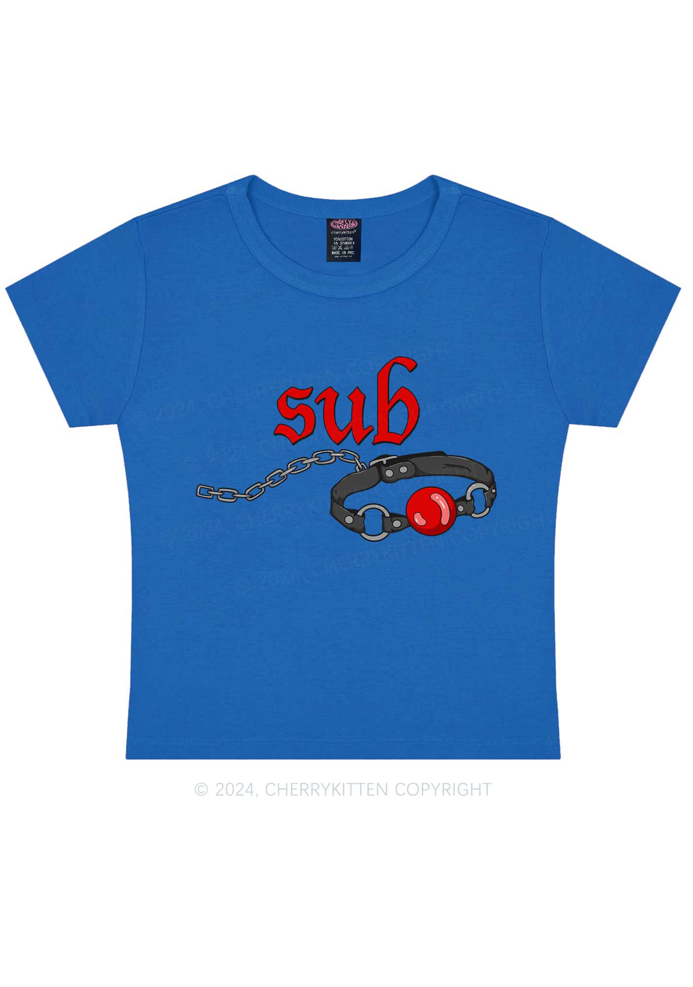 Sub Handcuffs Y2K Baby Tee Cherrykitten