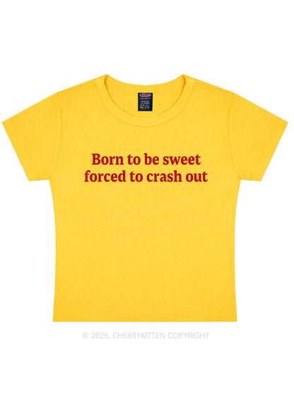 Born To Be Sweet Y2K Baby Tee Cherrykitten