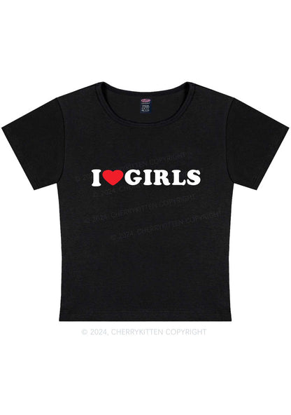 I Love Girls Y2K Baby Tee Cherrykitten