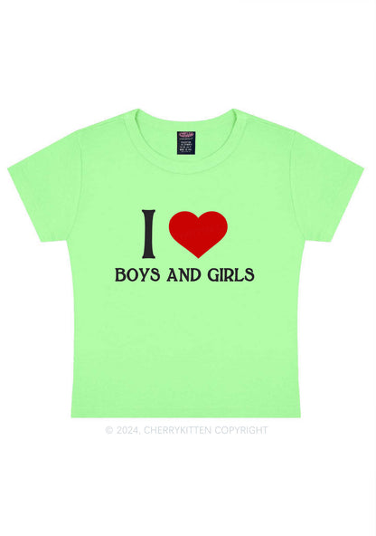 I Love Boys and Girls Y2K Baby Tee Cherrykitten