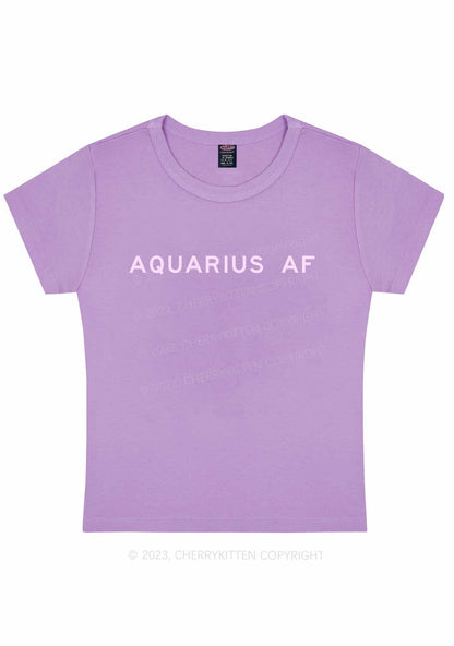 Curvy Custom Zodiac AF Y2K Baby Tee Cherrykitten