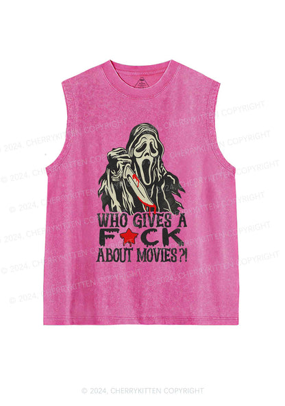 Halloween Fxxk Movies Y2K Washed Tank Cherrykitten