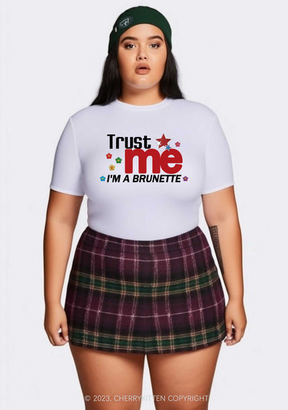 Curvy Trust Brunette Y2K Baby Tee Cherrykitten