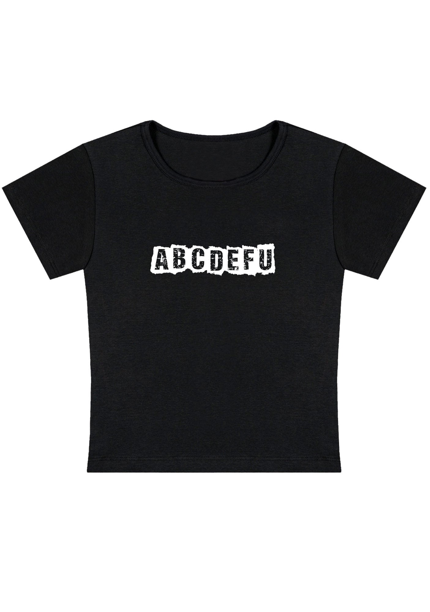 Curvy ABCDEFU Baby Tee