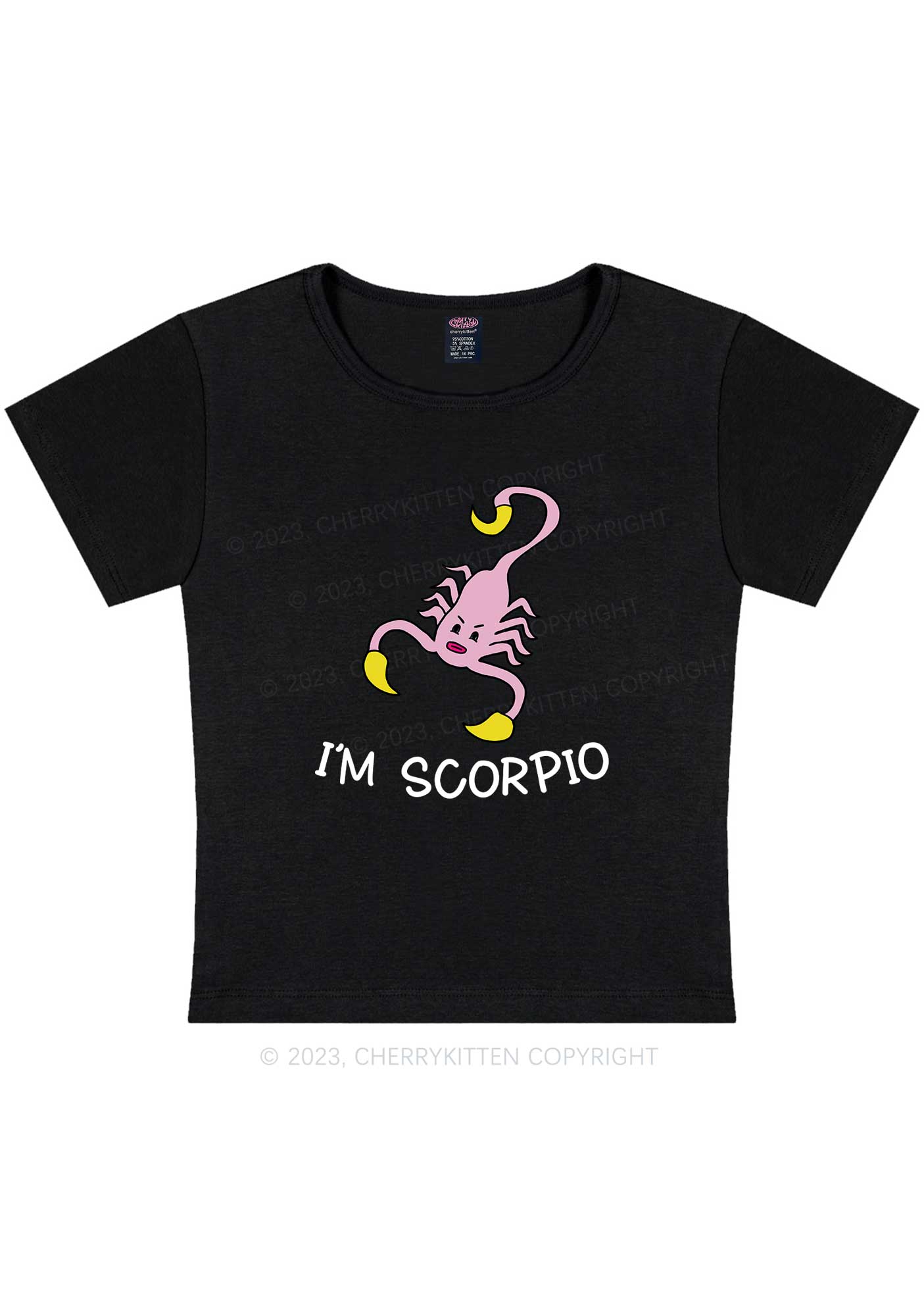 Curvy I'm Scorpio Y2K Baby Tee Cherrykitten