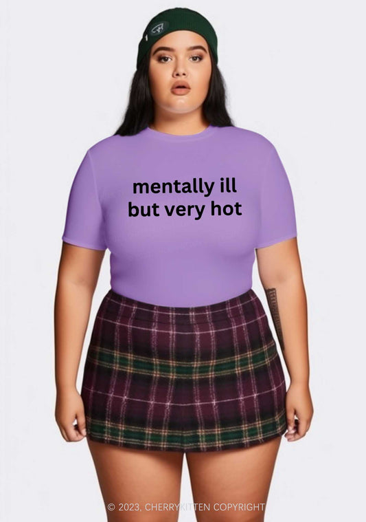 Curvy Mentally Ill But Very Hot Y2K Baby Tee Cherrykitten