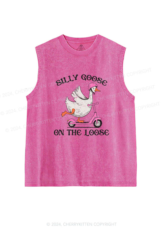 Silly Goose On the Loose Y2K Washed Tank Cherrykitten