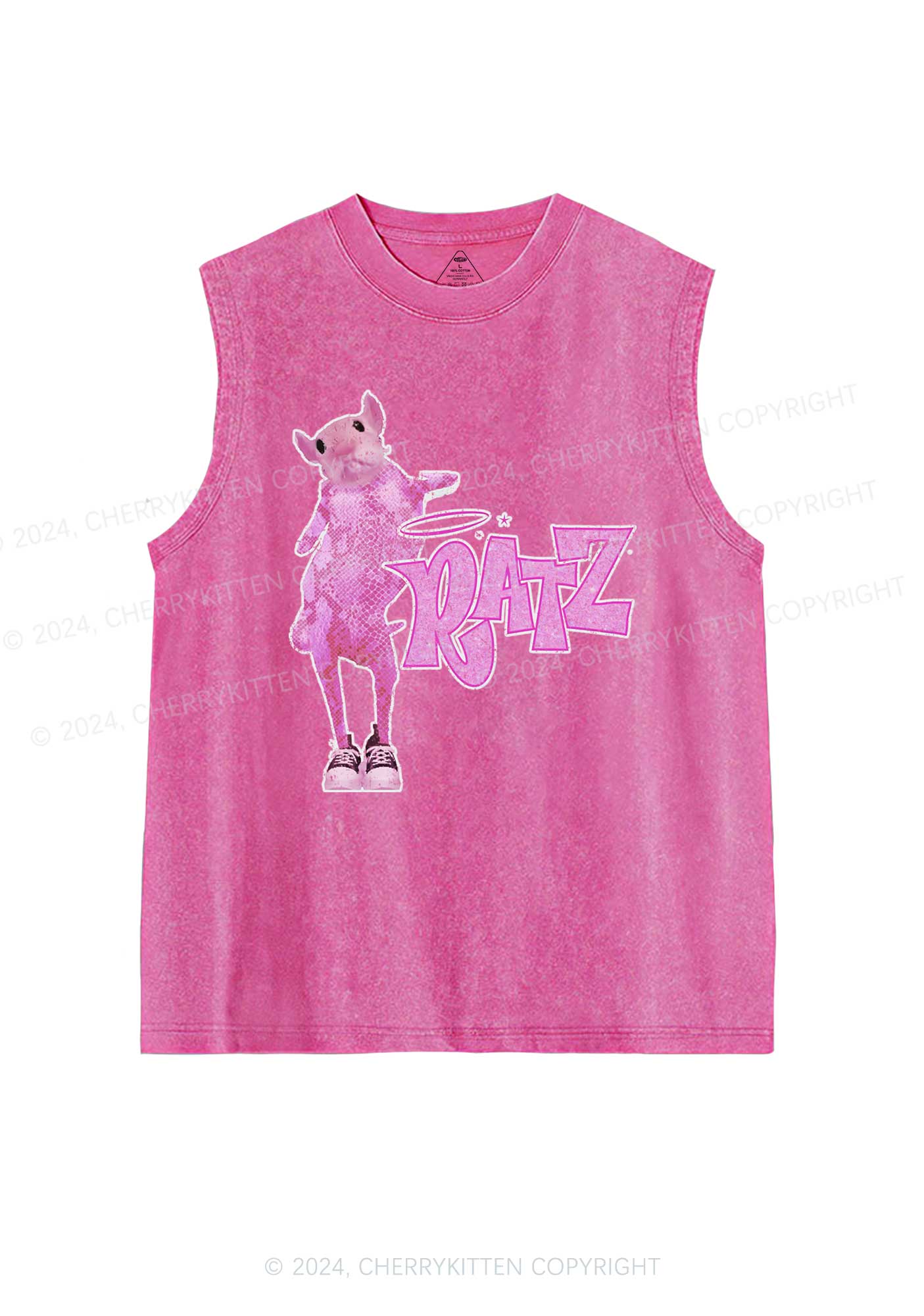 High Ratz Y2K Washed Tank Cherrykitten