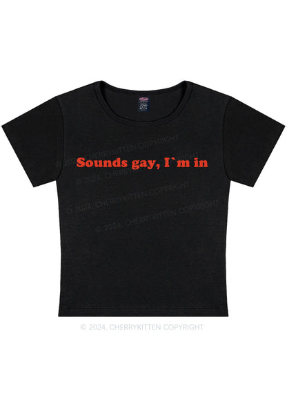 Curvy Sounds Gay Y2K Baby Tee Cherrykitten