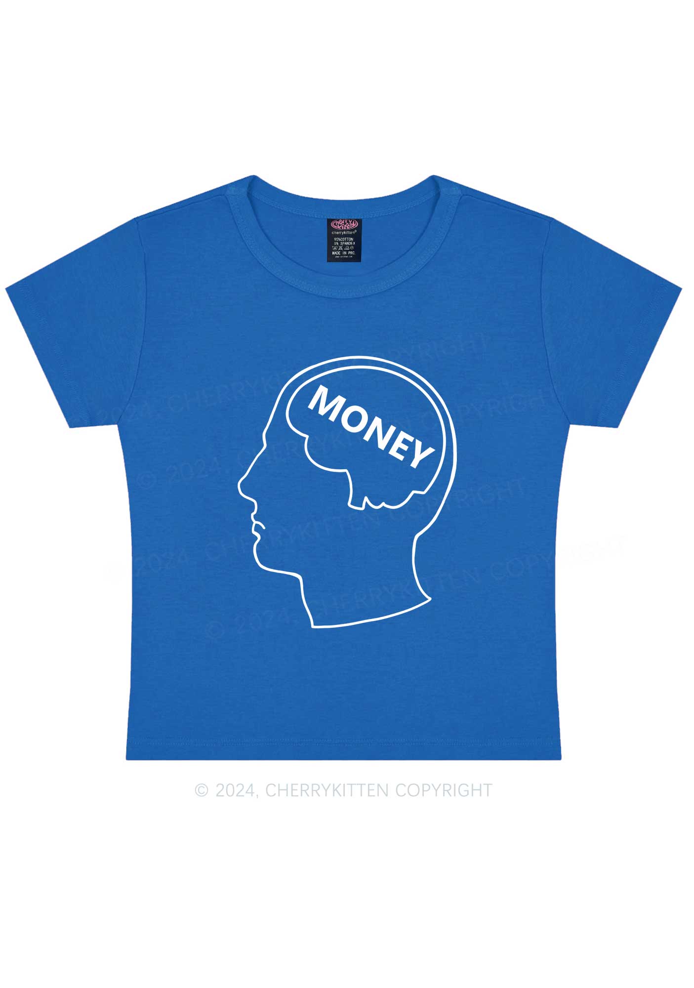 Money Mind Y2K Baby Tee Cherrykitten