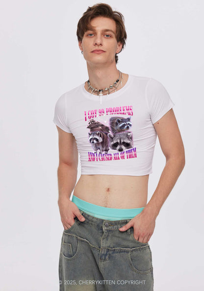 Raccoon Got Problems Y2K Baby Tee Cherrykitten