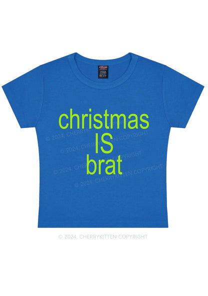 Christmas Is Brat Y2K Baby Tee Cherrykitten