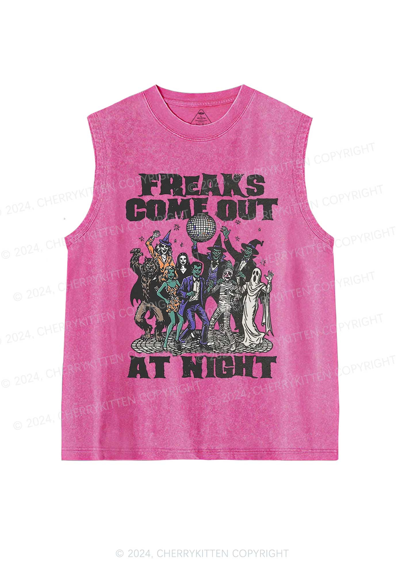 Halloween Freaks Come Out Y2K Washed Tank Cherrykitten