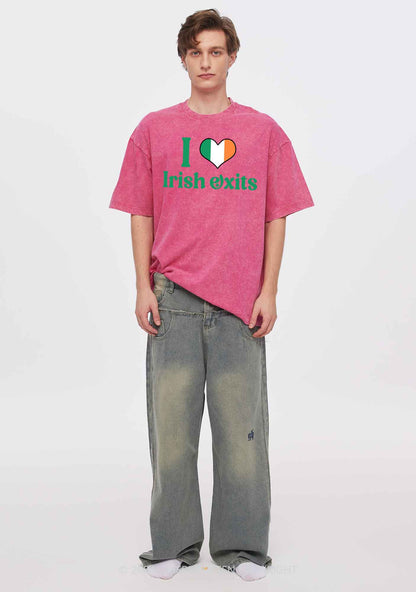 I Love Irish Exits St Patricks Y2K Washed Tee Cherrykitten