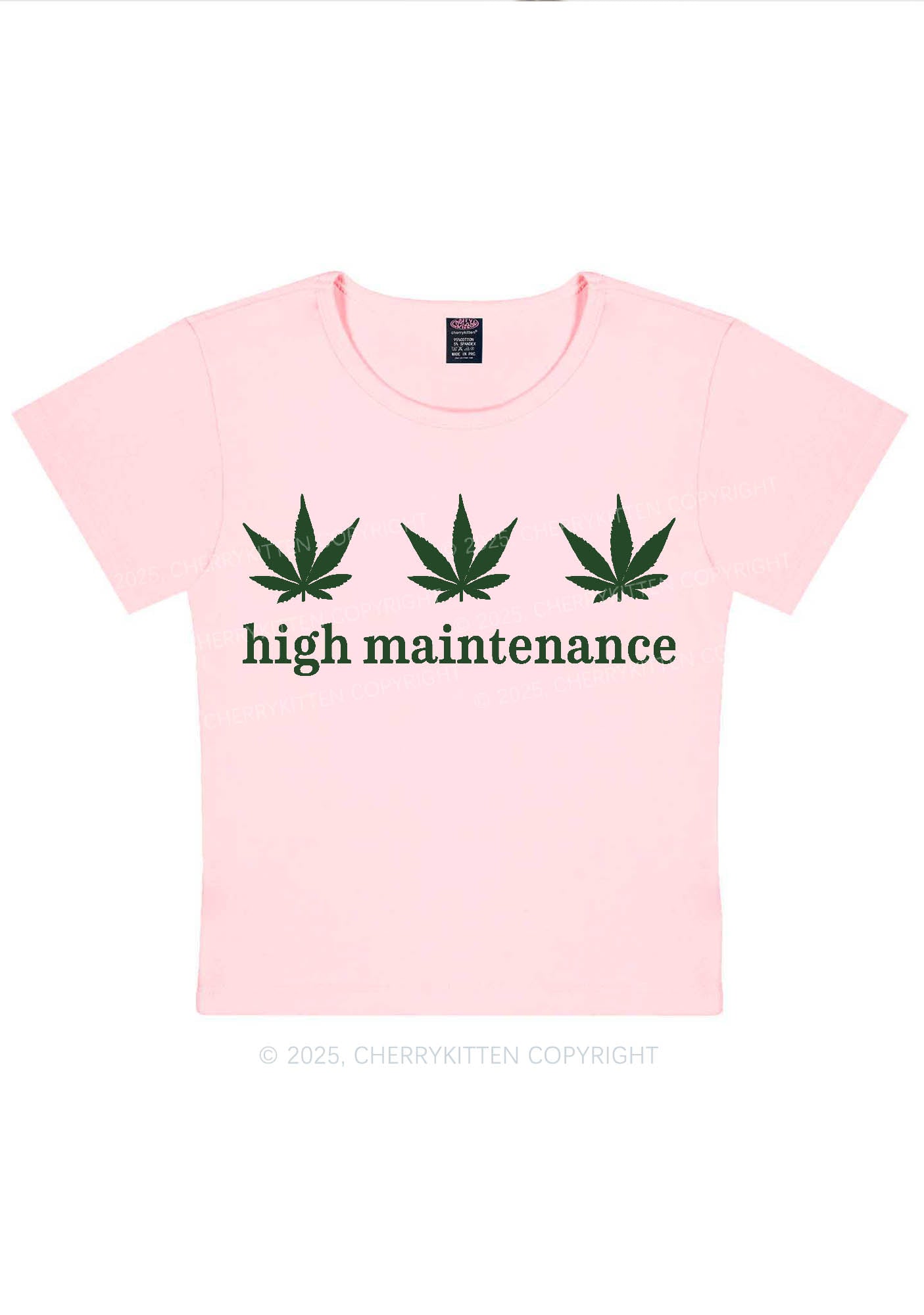 High Maintenance Y2K Baby Tee Cherrykitten