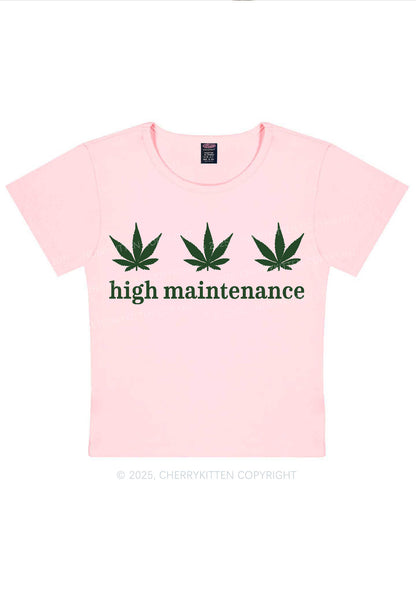 High Maintenance Y2K Baby Tee Cherrykitten