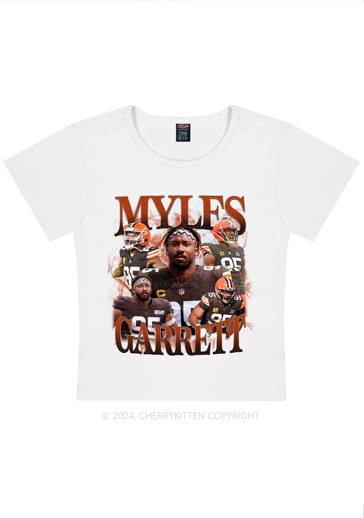 Red Myles Y2K Super Bowl Baby Tee Cherrykitten